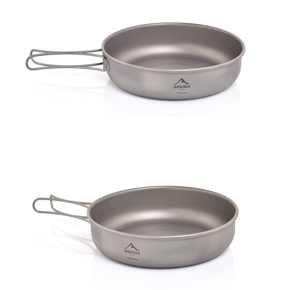 WIDESEA WSTC-201 Outdoor Camping Pure Titanium Frying Pan with Foldable Handle (BPA Free, No FDA) WIDESEA WSTC-201 Outdoor Camping Pure Titanium Frying Pan with Foldable Handle (BPA Free, No FDA)